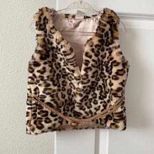 Cute leopard 12-18 month vest used onetime